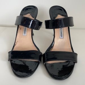 Manolo Blahnik Black Patent Leather (7.5)